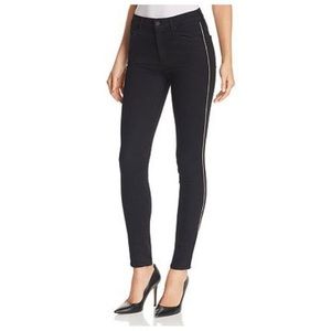 MOTHER High Waisted Looker Not Guilty One Liner Skinny Jeans Black Size 28 NEW